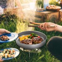 Olla de titanio ultraligera, utensilios de cocina para acampar al aire libre, senderismo, picnic, 750ml/1000ml, 2023 - details 21