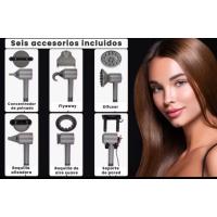 Secador de Pelo Profesional iónico Super Hair Dryer, Diseño Innovador de Ultima generación Sin Aspas, Peso y Tamaño Reducidos, Con Seis Accesorios, incluye soporte de pared, Boquilla Alisadora, Flyaway, Difusor, Boquilla aire suave, Boquilla suave - details 2