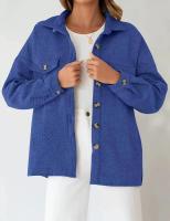 Chaqueta casual ligera con diamantes de color sólido Chaqueta Top de manga larga - details 25