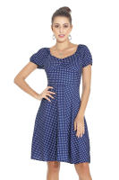 NOVEDAD DE VERANO 2025, vestido estampado con manga de burbuja y cuello cuadrado francés de nicho para ropa de mujer - details 11