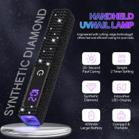 Secador de uñas portátil, lámpara de manicura de mano de secado rápido con diamantes, recargable por USB, UV LED hine - details 1