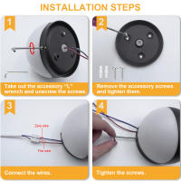 Luces LED creativas de pared con forma de bola, decoración de césped, sala de estar, dormitorio, apliques de pared con bola interior y exterior, lámpara de pared decorativa LED - details 1