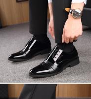 Zapato Social Para Hombre, Zapatos De Vestir Informales De Charol Para Negocios, Calzado De Traje De Oficina Con Parte Superior Brillante Y Punta Puntiaguda, Tendencia 2024 - details 2