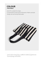 Bolso de Mano de Rayas Nuevo Bolso de Moda para Mujeres Bolso Tejido de Gran Capacidad - details 11