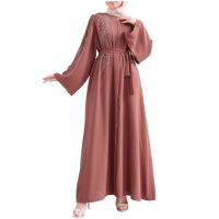 Y moda industria pesada rebordear Ig vestido de mujer elegante azul marino exquisitas túnicas musulmanas ropa de fiesta - details 3