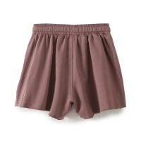 conjunto deportivo Vintage para mujer, traje de pantalones cortos sólidos, camiseta de manga corta con cuello redondo, cortos con cordón, - details 44