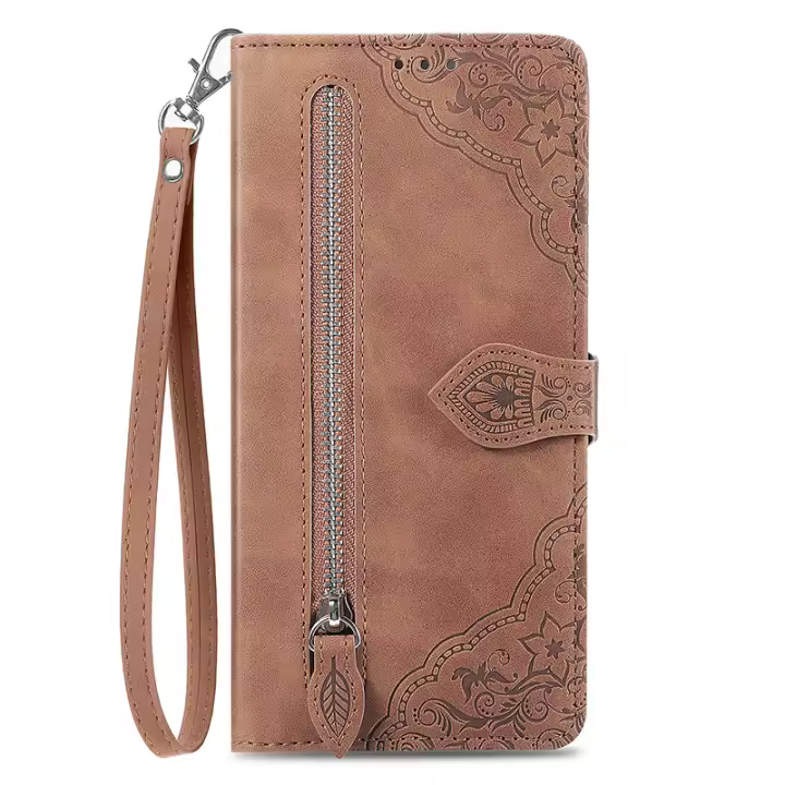 Funda de cuero con tapa y cremallera para vivo Y02, Y02S, S16E, v27e, Y22, Y52T, Y55, Y55S, Y73T, Y75S, Y77, X80 Lite, X90, S16, iQOO, Neo7, Z7 - 1