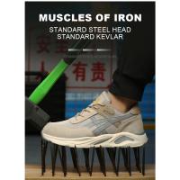 Zapatos De Seguridad Para Hombre Y Mujer 2024 Suela Antipinchazos Indestructible Transpirable Con Punta De Acero Botas De Trabajo Con Malla Tamaño True Fit - details 6