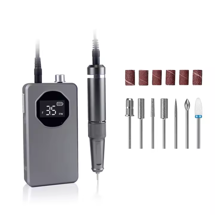 Taladro Eléctrico para Uñas Portátil Recargable, 35000RPM Ideal para Uñas Acrílicas, Manicura Pedicura Pulido - 1