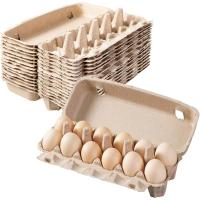 Cartones de huevo de pulpa Natural, accesorios de 3 piezas, 6 celdas, 12 celdas, papel Kraft, soportes de madera, herramientas de cocina - details 3