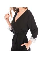 Batas para mujer Albornoz de punto Ropa de dormir suave y liviana hasta la rodilla con bolsillos Ropa de descanso S-XXL - details 15