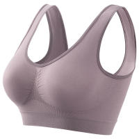 Women solid color fitness sports bra top gym yoga athletic tight workout soft brassiere padded - details 33
