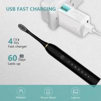 Cepillo de dientes eléctrico sónico recargable por USB, resistente al agua, blanqueamiento inteligente, limpieza automática ultrasónica de dientes - details 16