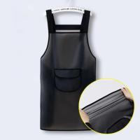 Delantal de Cocina Impermeable Resistente al Aceite PVC Delantal de Trabajo Negro Transparente - details 0