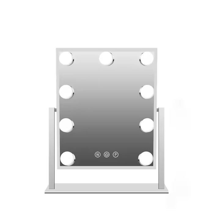 Espejo de tocador HD con 8 luces LED, rotación de 360 ° , 3 luces, toque inteligente y ajuste de brillo gratuito - 1