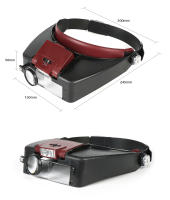 Lupa LED con diadema para lectura, gafas de aumento para casco de reparación artesanal, lupas dentales 1,0/1,5/3,5/10X - details 6