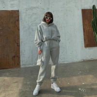 Conjunto de ropa deportiva para mujer, y pantalones Sudadera con capucha, chándal de gran tamaño, otoño - details 13