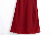 Vestidos largos sexis con tirantes finos y volantes y cuello en V para mujer, Vestidos largos elegantes de corte a para verano 2025, Vestidos largos de fiesta con espalda descubierta para noche - details 2