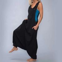 Mono de Manga Sin Aretes para Mujer Pantalones Harem con Bolsillo Lateral Ropa de Trabajo Suelta - details 12