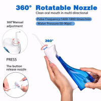 Irrigador bucal portátil inalámbrico L ä chen 3 modos, estación de carga inalámbrica USB, hilo dental impermeable IPX7, equipado con 5 - details 2