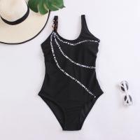 Bañador de una pieza con correa redonda para mujer, traje de baño Sexy de Color sólido con Espalda descubierta, ropa de playa para vacaciones - details 4