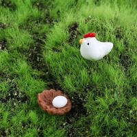Bonita artesanía DIY, pequeña resina, gallina, pollito, huevo, gallina, decoración de micropaisaje, adorno de estatuilla en miniatura - details 0