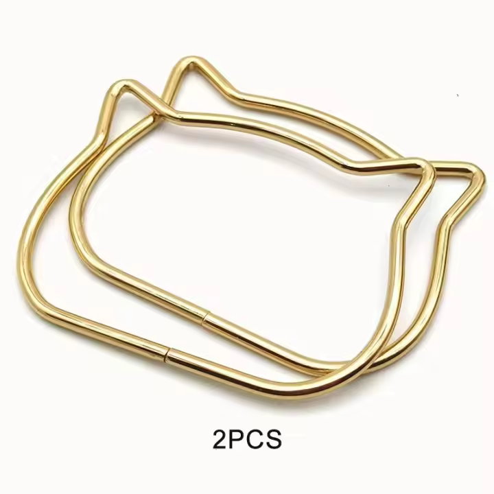 Asa creativa de Metal para bolso, asas de mano de repuesto para manualidades, accesorios de decoración duraderos, 2 piezas - 1
