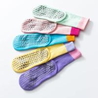Calcetines de yoga para mujer, medias de algodón antideslizantes para Pilates, deportes, Zumba, ejercicios aeróbicos, fitness, Color a la moda - details 5