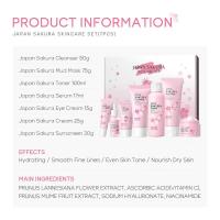 Conjunto de Cuidado de la Piel de Sakura 7/5 Piezas Suero Facial, Limpiador, Protector Solar, Crema de Ojos Regalo para Mujeres - details 5