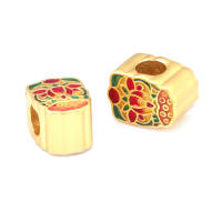Pulseras de Brass Dorado Mate 4PCS Grande Agujero Abalorios para Hacer Joyas DIY - details 32