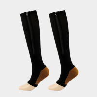 Soc de compresión larga gruesa y cálida con cremallera para deportes y ocio, soc elástico venoso, Invierno - details 5
