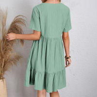 Vestidos de Mujer Falda Suelta informal Manga Corta Túnica Vestido Fluido - details 17