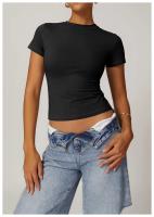 Camiseta de Yoga de Nylon Transpirable Cintura Delgada, Manga Corta, Entrenamiento en Gimnasio, Correr, Primavera/Verano Para Mujeres - details 22