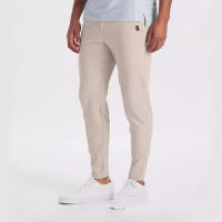 Pantalones informales de seda de hielo para hombre, finos, europeos, sencillos, lisos y elásticos, verano 2025 - details 3
