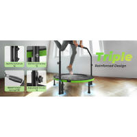 Mini Trampolina Plegable BCAN 40/48" Mango Ajustable de Espuma Rebounder para Adultos - details 2