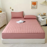 Bonenjoy-Funda de colchón acolchada, Sábana gruesa de Color sólido, Sábana elástica, ropa de cama para el hogar, sin funda de almohada, 1 unidad - details 13
