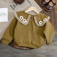 Sudadera de flores para niña, punto grueso de algodón, ropa coreana para niños, adecuada para todas las estaciones - details 3