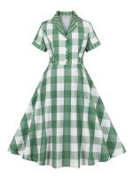 Vestido Midi Retro de Moda para Mujer 2025 Cuello con Flecos Estilo Vintage Hepburn - details 1