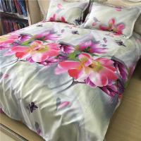 Juego de Cubierta de Edredón con Flores Moradas 3/4 Piezas en Rojo y Negro con Sábana Plana y Ropa de Cama de Lujo para Mujer y Niña - details 19