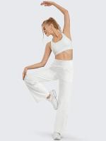 Pantalones de moda coreana para mujer, cintura alta, pierna ancha, estilo informal de Yoga para primavera y otoño - details 1