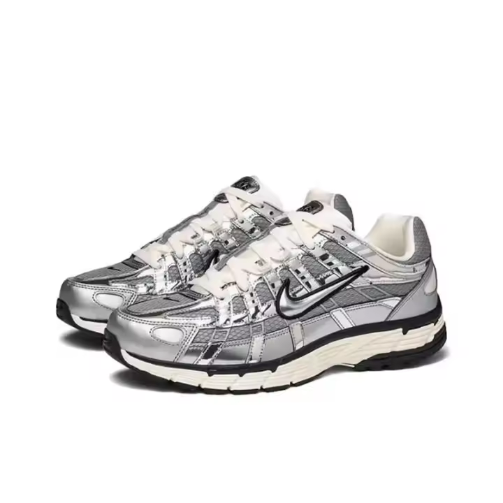 【Leten】 P-6000 Metallic Sier Moda Antideslizante Cómodo Mujer Zapatos para correr Zapatillas casuales Hombres CN0149-001 Pegatinas de pared - 1