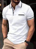 Camisa polo de verano 2025 con botones y bolsillo para hombre, deportiva. - details 7