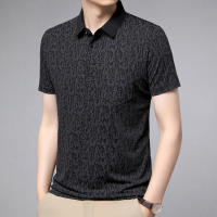 Verano de mediana edad y ancianos papá casual moda color sólido versátil popular camiseta ligera transpirable suave corto - details 4