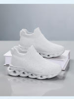 Zapatillas de deporte de marca para niños, zapatos deportivos antideslizantes para correr, zapatos planos casuales para niñas, zapatos de tenis de punto transpirables - details 17