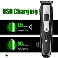 Kemei-cortadora de pelo eléctrica, Kit de belleza, afeitadora multifunción, recortadora de barba, corte inalámbrico, hine, pantalla LCD 5 - details 4