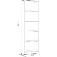 Librería Vertical, Modelo I-Joy, Acabado en Color Blanco Artik, Medidas - details 1