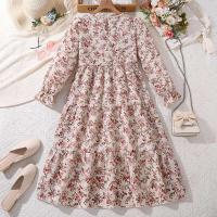 Vestido Largo con Estampado Completo para Niñas Moda Primavera-Otoño 2024 - details 10