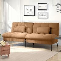 Sofá cama, franela de algodón, gris, 51P x 174L x 72H centímetros - details 5