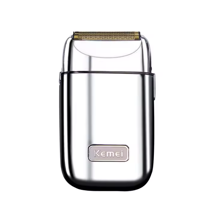 Kemei-Afeitadora eléctrica completamente de Metal para hombr máquina de afeitar para cabeza calva recargable por USB recortadora de barba cuidado Facial KM-TX1 de 9000rpm - 1