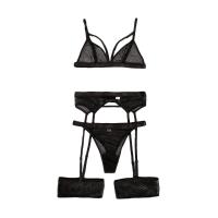 Lenceria Sexy de talla grande 3XL, conjunto de sujetador con bragas de encaje para mujer, Tanga hueca, liguero, conjunto de lencería Sexy - details 5